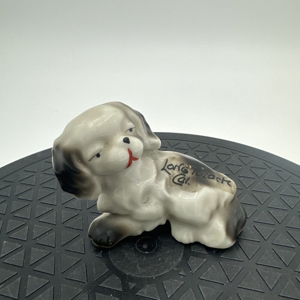 Ceramic Pekinese Dog Figurine Made In Japan Vintage MCM